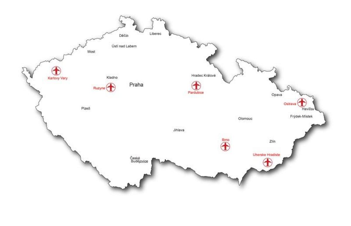 Repubblica ceca aeroporti mappa