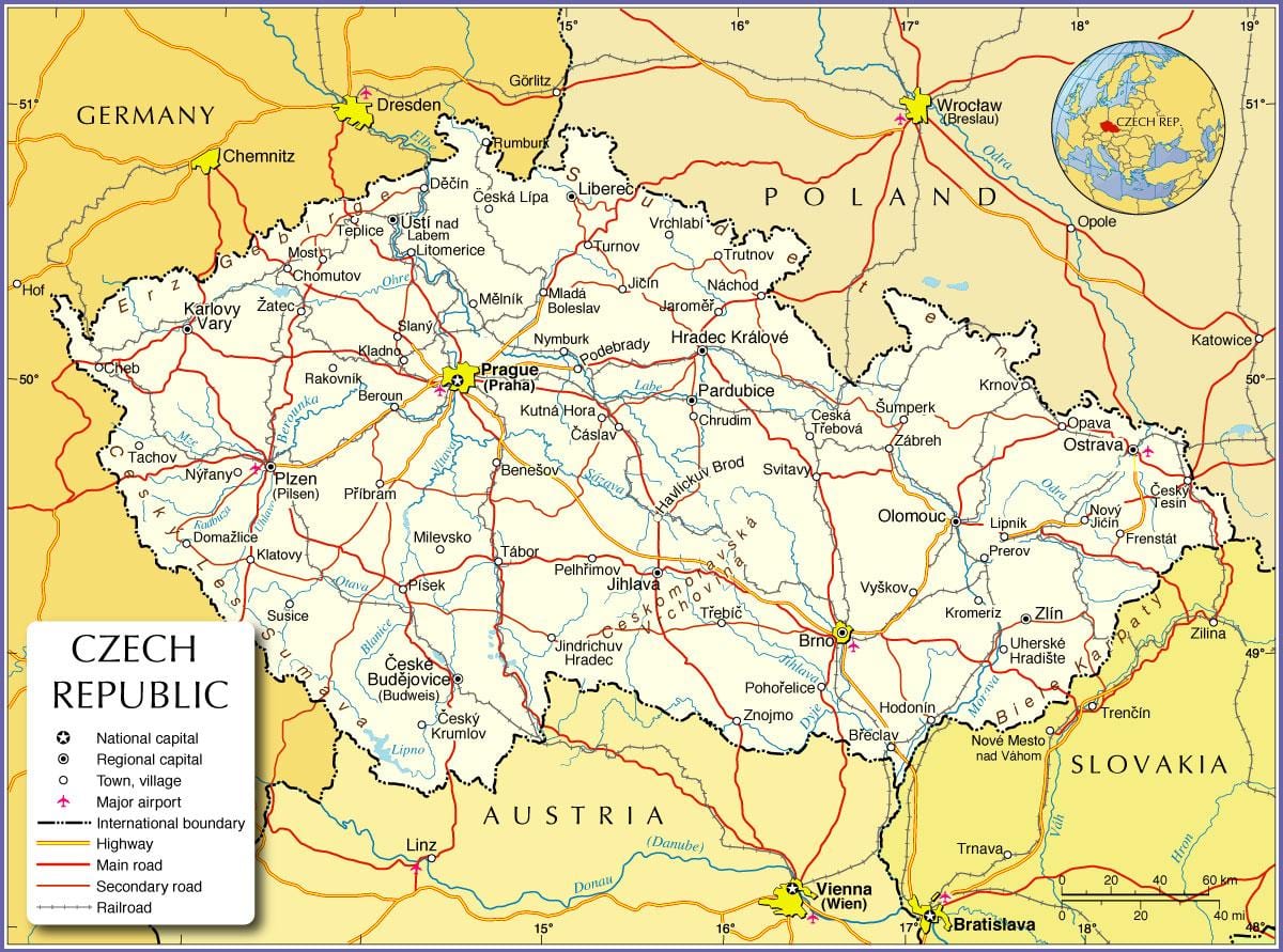 repubblica di Cecoslovacchia mappa