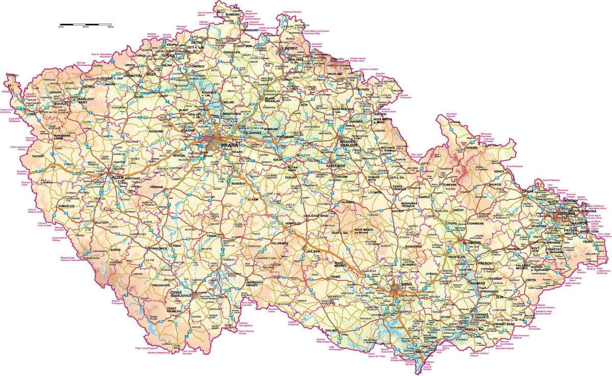 mappa di CZ
