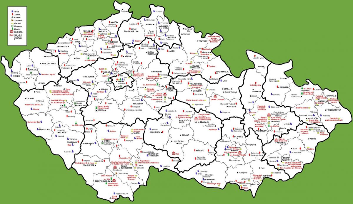 Repubblica ceca attrazione mappa