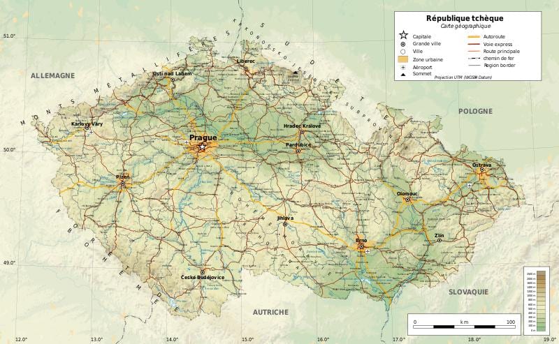 Repubblica ceca geografia mappa