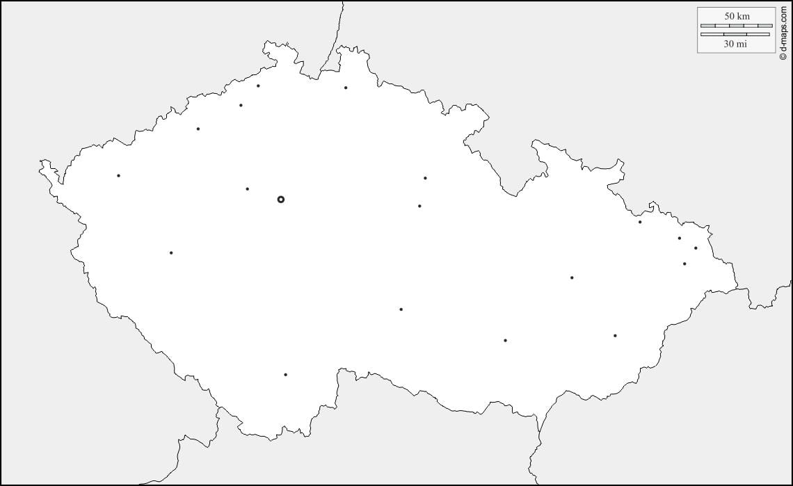 Repubblica ceca mappa vuota