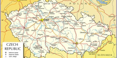 Repubblica di Cecoslovacchia mappa