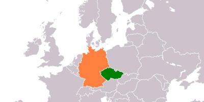 Mappa della repubblica ceca e Germania
