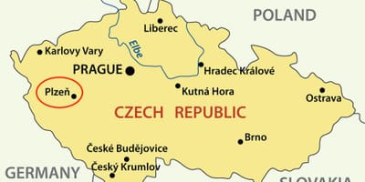 Plzen, repubblica ceca mappa