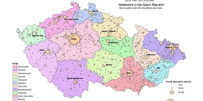Repubblica ceca comuni, ordinati per distanze mappa