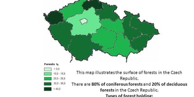 Repubblica ceca foreste mappa