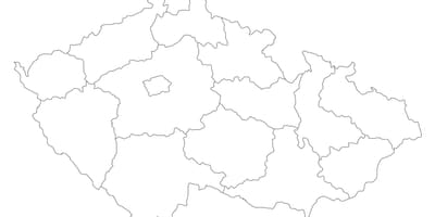 Repubblica ceca mappa vettoriale