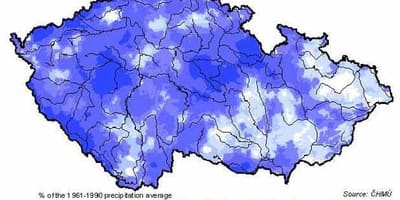 Repubblica ceca pioggia mappa