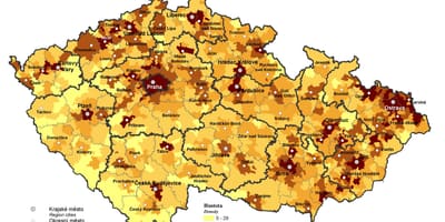 Repubblica ceca popolazione mappa