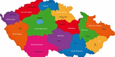 Repubblica ceca regioni mappa