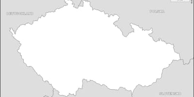 Repubblica ceca contorno mappa